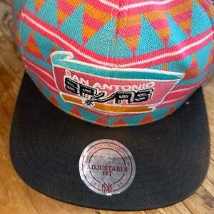 NEW Mitchell & Ness Hardwood Classics Snapback Hat Aztec San Antonio Spurs Cap